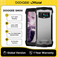 World Premiere DOOGEE Smini Rugged Phone 4.5” qHD Display 8GB+256GB Innovative Rear Display 3000mAh 18W Fast Charging Phone