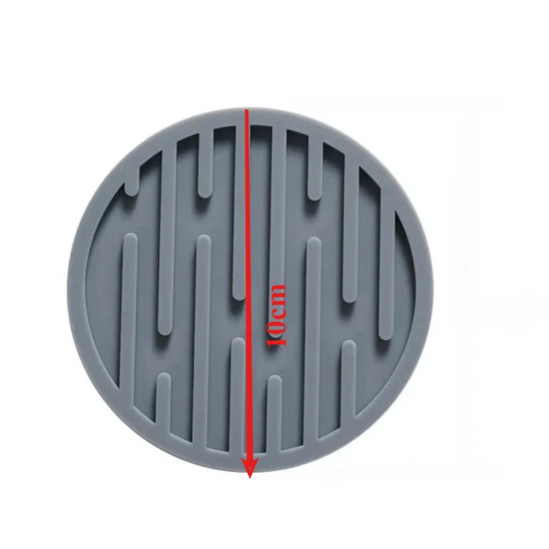 3Pcs 10cm Silicone Coaster Round Heat Resistant Rubber Coffee Cup Mat Tea Drink Mug Glass Beverage Holder Pad Decor Table Mat