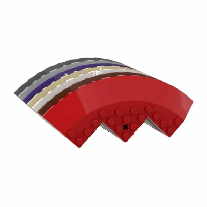 5pcs MOC compatible 58846 building block accessories 10x10 inclined circular corner DIY create children's toys