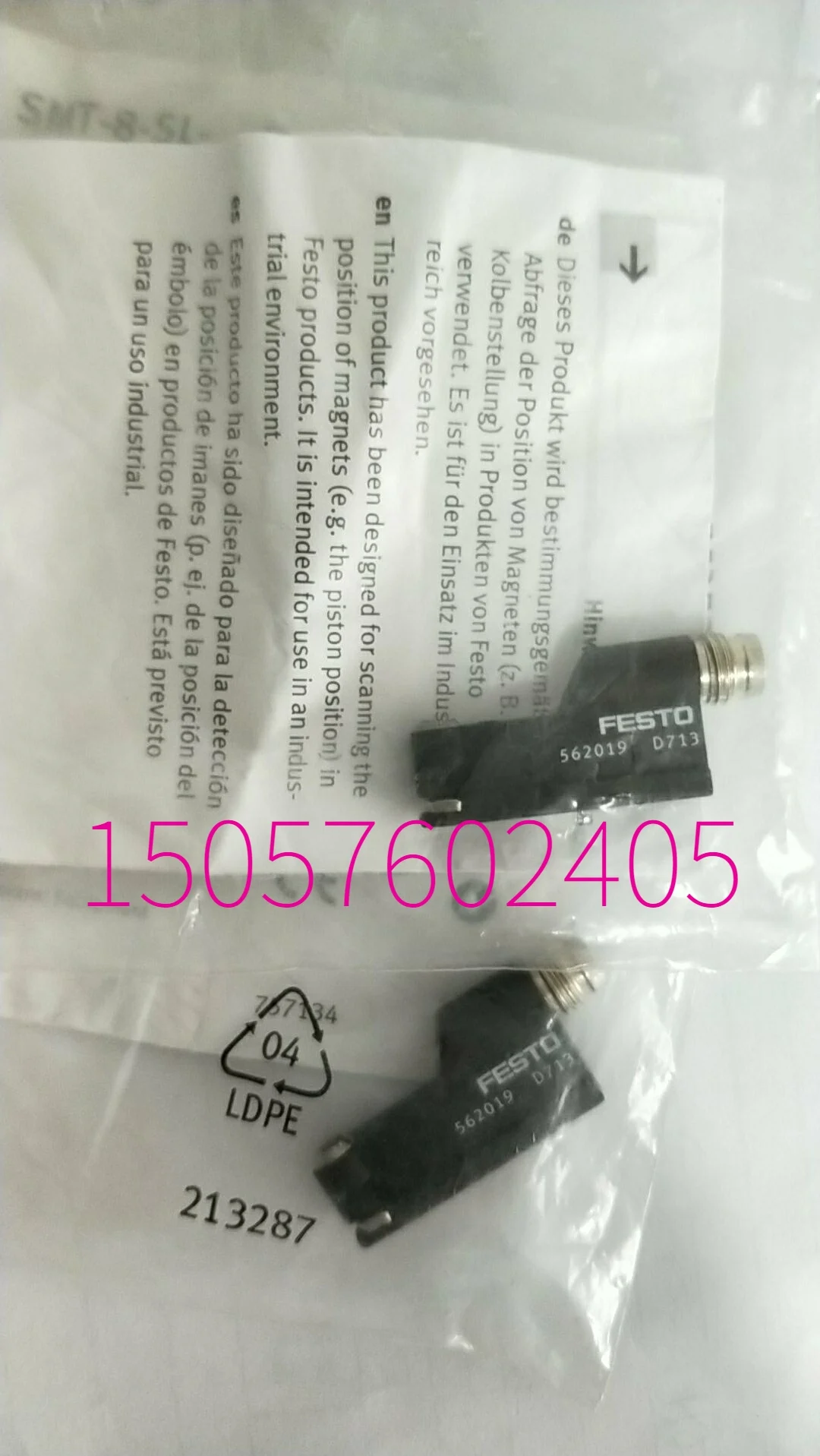 

FESTO Proximity Switch SMT-8-SL-PS-LED-24-B 562019 Spot