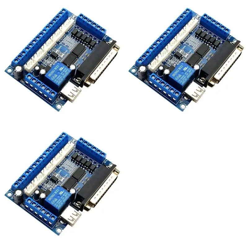 A02F-3X Driver Board MACH3 Engraving Machine 5 Axis CNC Breakout Board With Optical Coupler