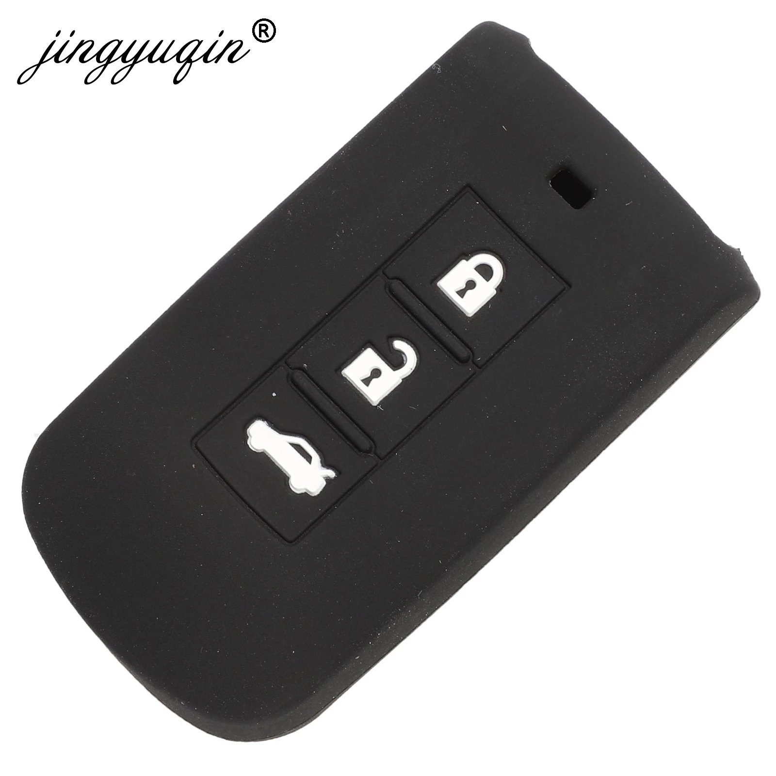 jingyuqin For Mitsubishi Outlander Lancer 10 Pajero Sport EX ASX Colt Grandis L200 Smart 3 Buttons Silicone Car Key Case Cover