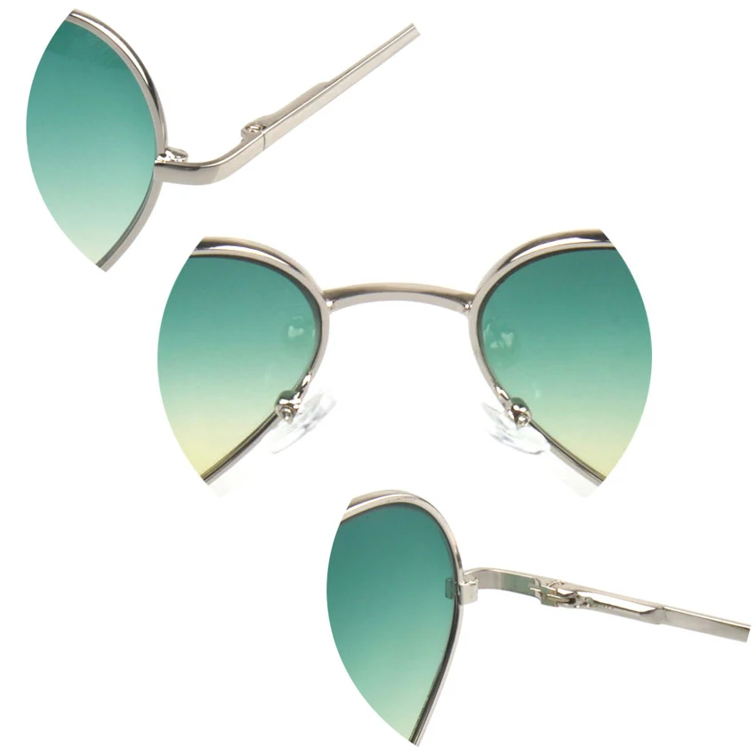 Women Sunglasses Cute Heart Style Frame Mirror Fashion Sun Glasses UV400 Protection Vintage Eyewear Retro Sunglass