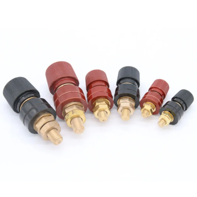 สีดำสีแดง M5 M6 M8 M10 Wire Binding โพสต์สกรูแบตเตอรี่ลิเธียมเชื่อมอินเวอร์เตอร์ Clamp แหล่งจ่ายไฟเชื่อมต่อ Terminal splice