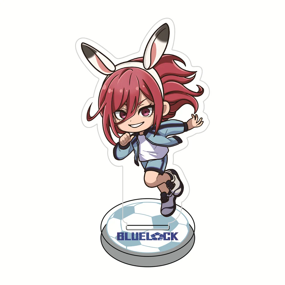 Blue Lock 10cm Animal Ear Training Suit Chibi Acrylic Stand Figures Keychain Anime Collectible Standee Desk Decor Gift for Fans