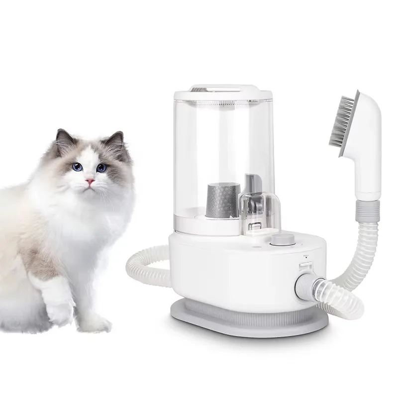 5-in-1 Pet Grooming Kit 4 L Capacity Pet Hair Dust Cup Dog Brush Vacuum Cleaner Fiber Silicone Sleek 5 Grooming Tools Cleaning