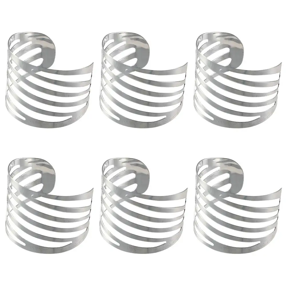 1/6pcs Iron Napkin Ring Gold/Rose Gold/Silver Butterfly/Hollow Hollow Butterfly Napkin Ring Napkin Ring Holder Dinning Table
