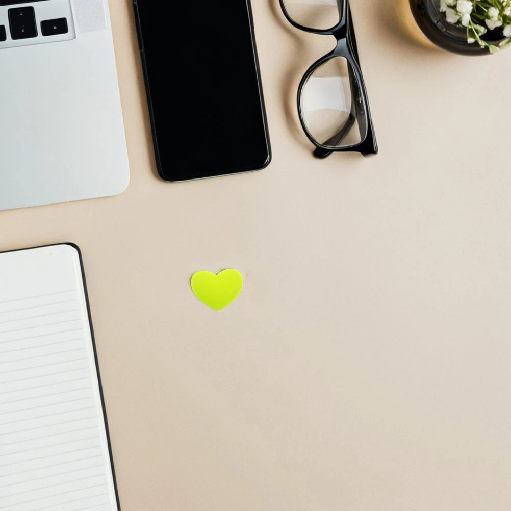 

6pcs Heart Shape Tennis Racket Dampeners Silicone Vibration Absorber Shock Reducer Durable Wear Resistant Fluorescent Yellow
