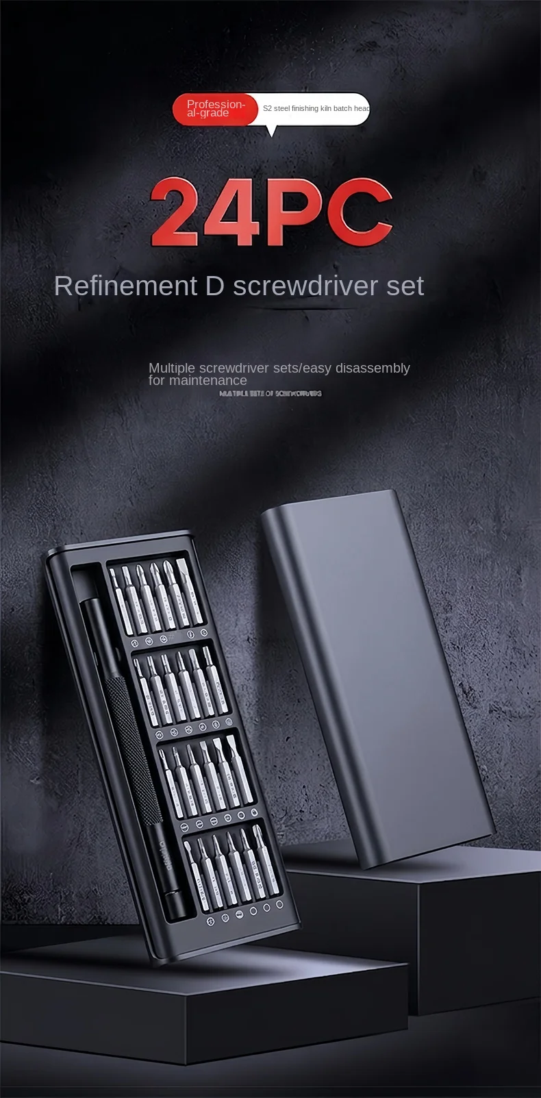 25-in-1 Mini-Schraubendreher-Set, kleine Schraubendreher mit Flach- und Kreuzkopf, geeignet für Elektronik, Präzisionsreparaturwerkzeuge – Detail 1