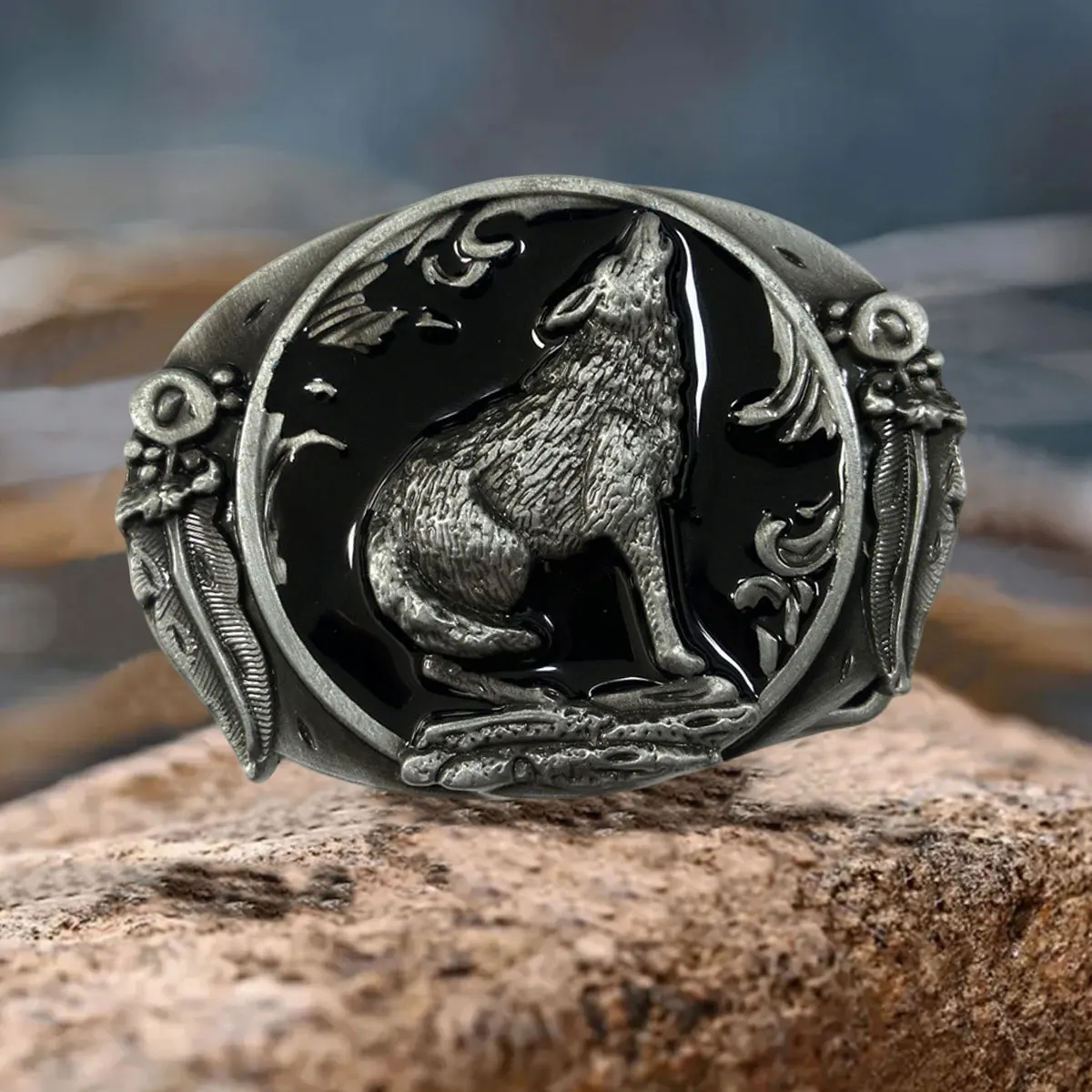 

Мужской ремень T-DISOM с пряжкой в стиле ретро с волком, модный стильный аксессуар