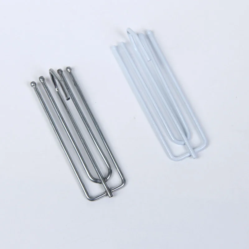 Set of Curtain Hooks and Rings Metal Hanging Hooks White Window Grommet Top Durable Home Decor Curtain Roman Pole Accessories