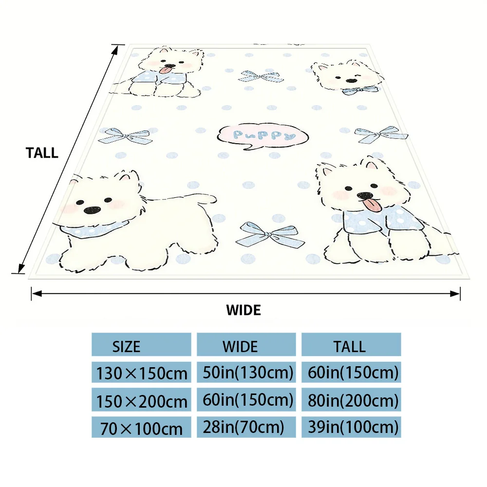 Blue- Puppy Nap Blanket,Flannel Blanket,Suitable For Sofas,Beds,Cars,Rooms,Offices,Camping,Exquisite Gift Blankets