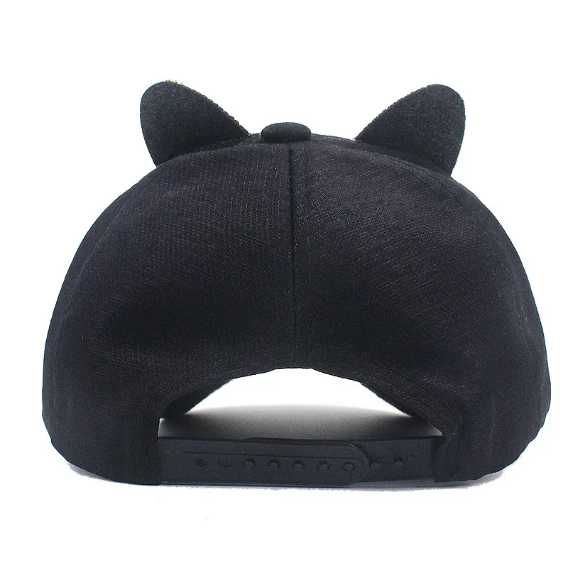 Children Girls Diamond Inlay Cap Simple Plain Baseball Cap Female Adjustable Casual Outdoor Streetwear Fashion Cat Hat