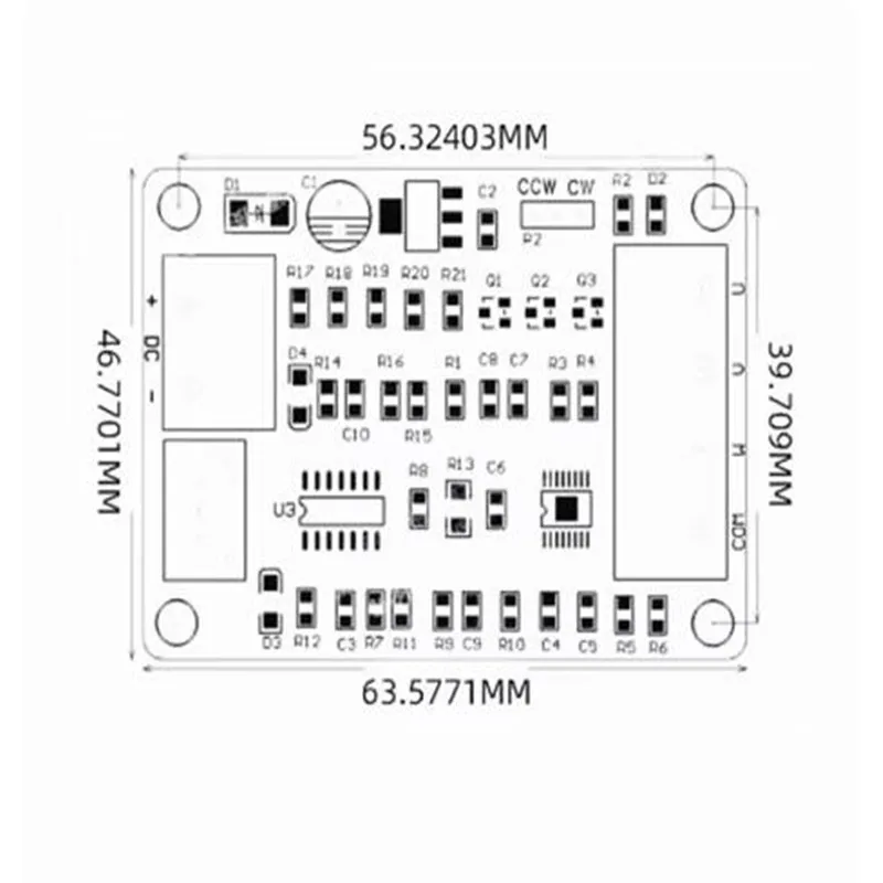 7V 12V Brushless DC Motor Driver Controller Board with Reverse Voltage Over Current Protection for Hard Drive Motor 3/4 Wire