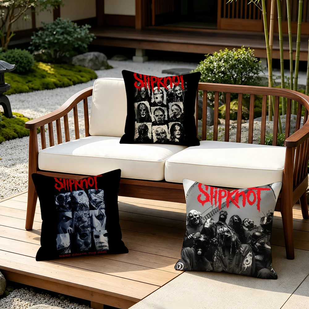 Band S-Slipknot-ES Rock cushion cover Double Sided Printed Cushion Cover Minimalist Soft Skin Friendly Pillowcase