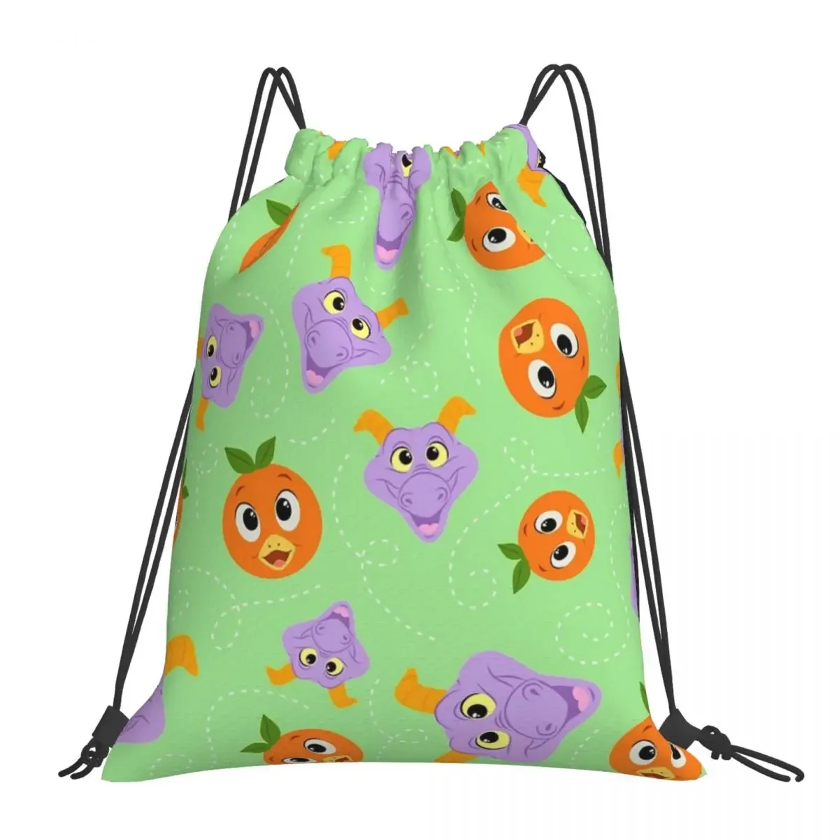 

Festival Fresh - Figment And Orange Bird Backpacks Drawstring Bags Drawstring Bundle Pocket Shoes Bag BookBag For Travel School