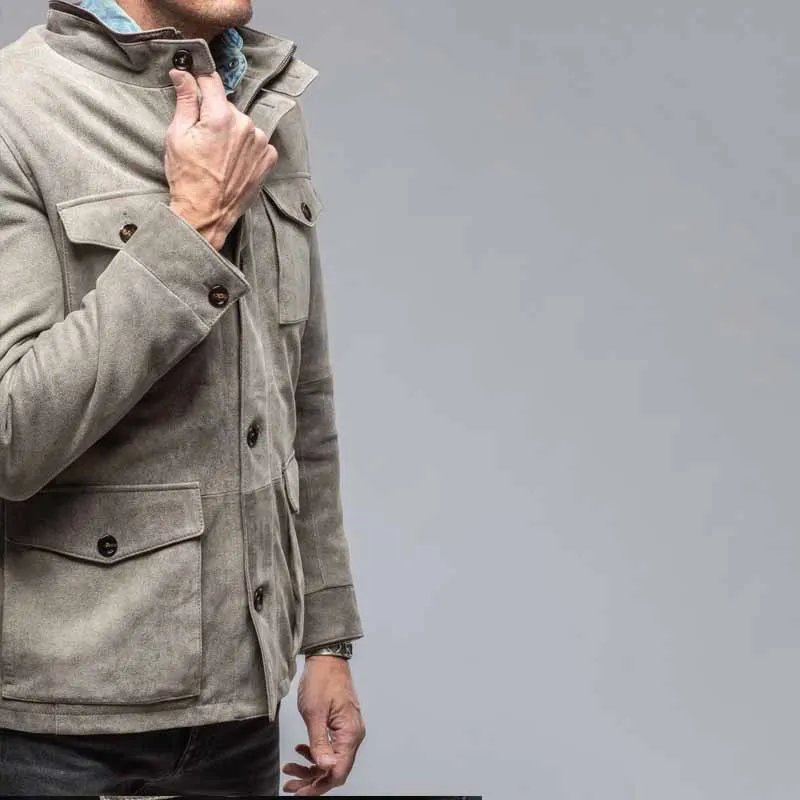 Retro simple jacketRetro Trendy Multi-Pocket Long Sleeve Lapel Fall Winter Coat Men's Jacket