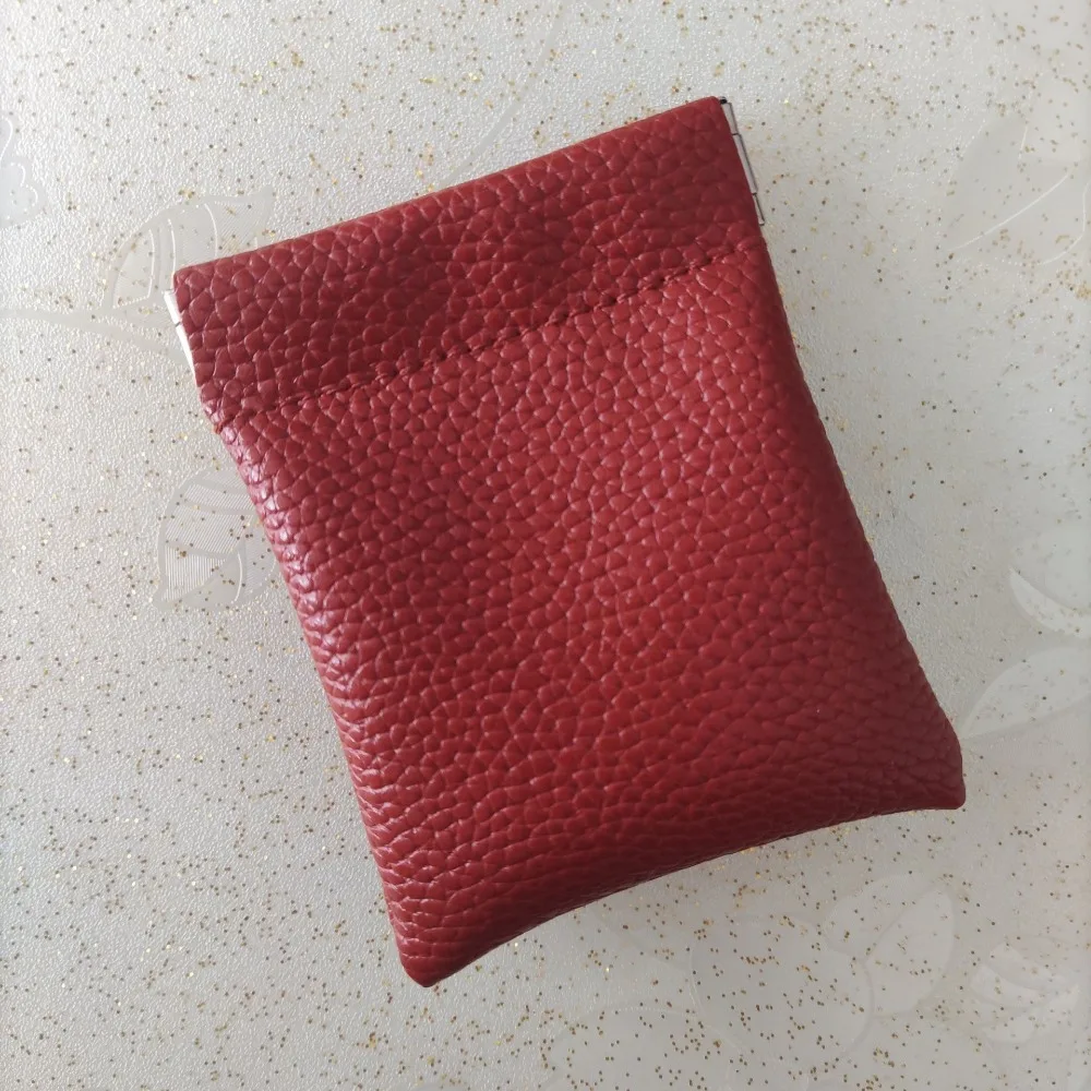 New PU Leather Shrapnel Bag Mini Solid Color Cash Wallet Portable Earphone Pouch Women Men