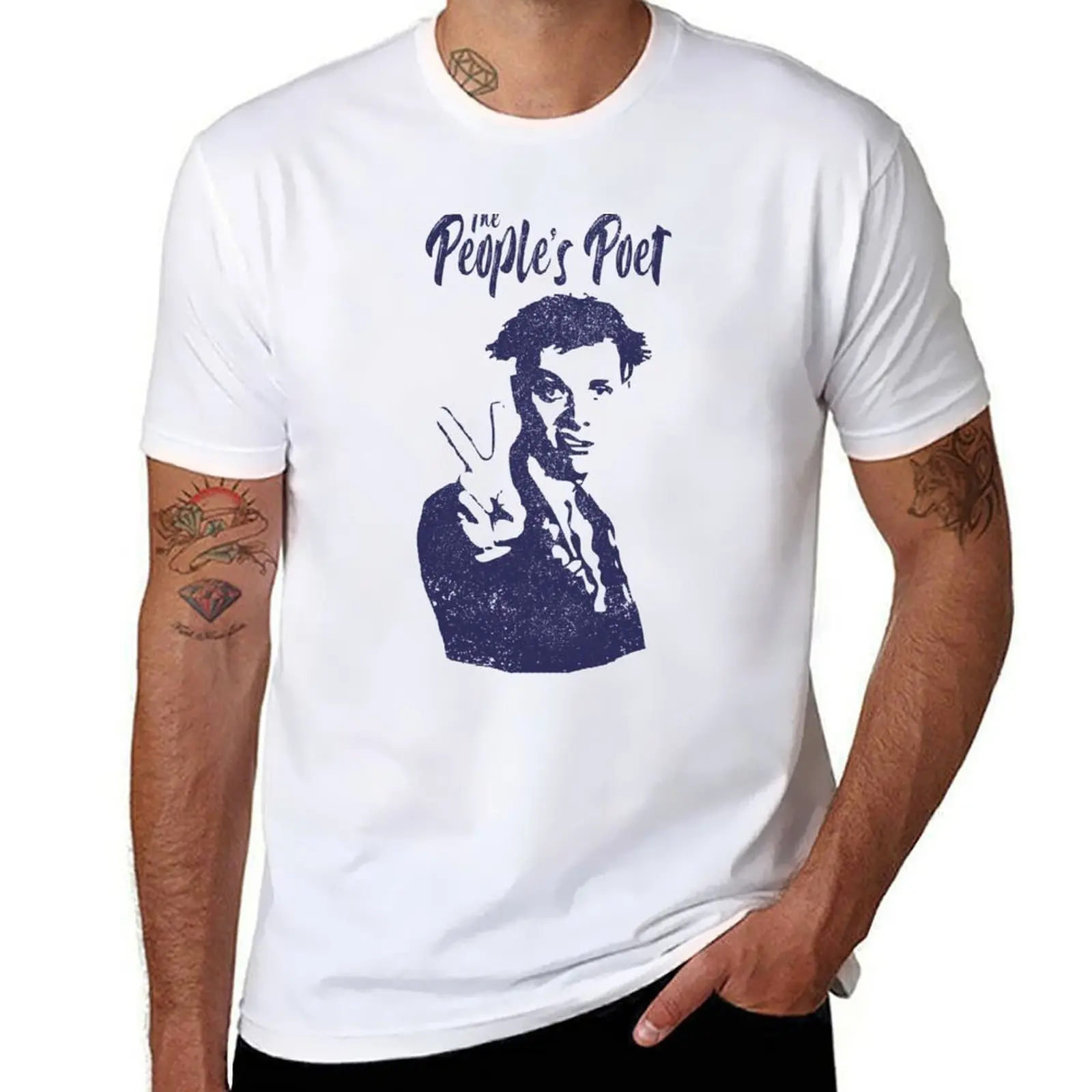 

The People's Poet - Vintage Look T-Shirt man t shirt summer t shirt man cotton T-Shirt