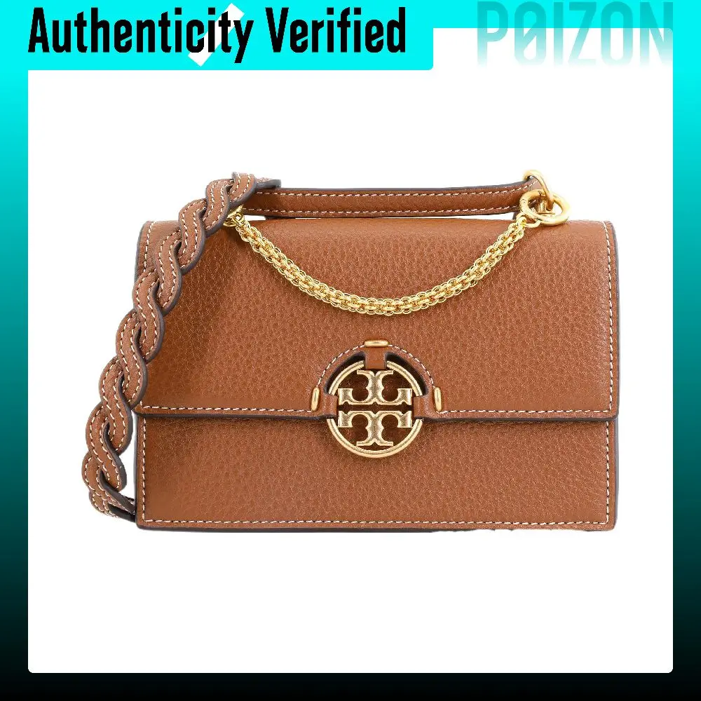 TORY BURCH Tory Burch Miller Leather With Suede Trunk Bag, Shoulder Bag, Crossbody Bag, Handbag Mini Women's Brown 80532-905
