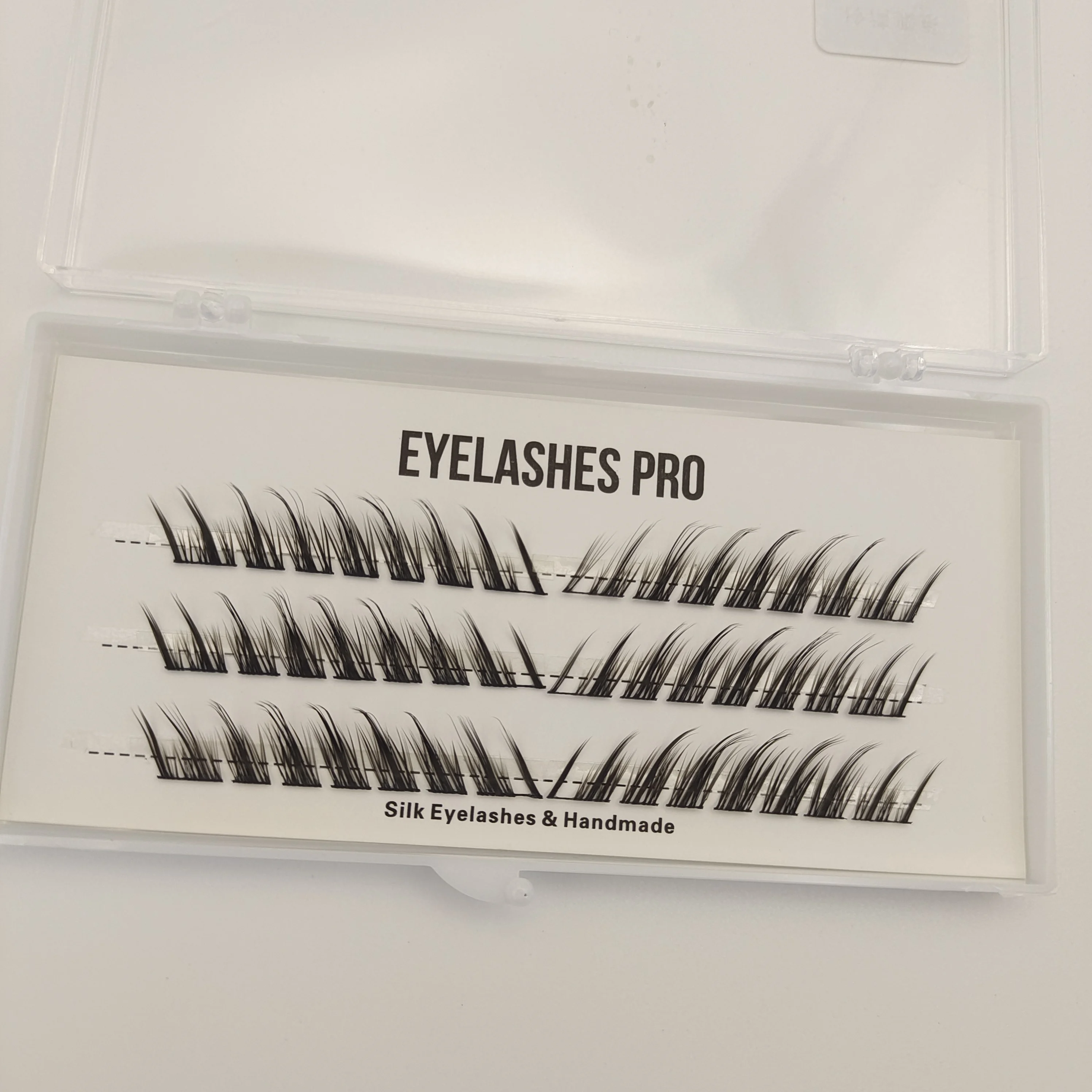 Lengqinghuxi-A Hand Made Eyelash Extension Segmented Flase Lashes Dramatic Lash Bundles Soft Ribbon  Eyelashes Makeup Lashes