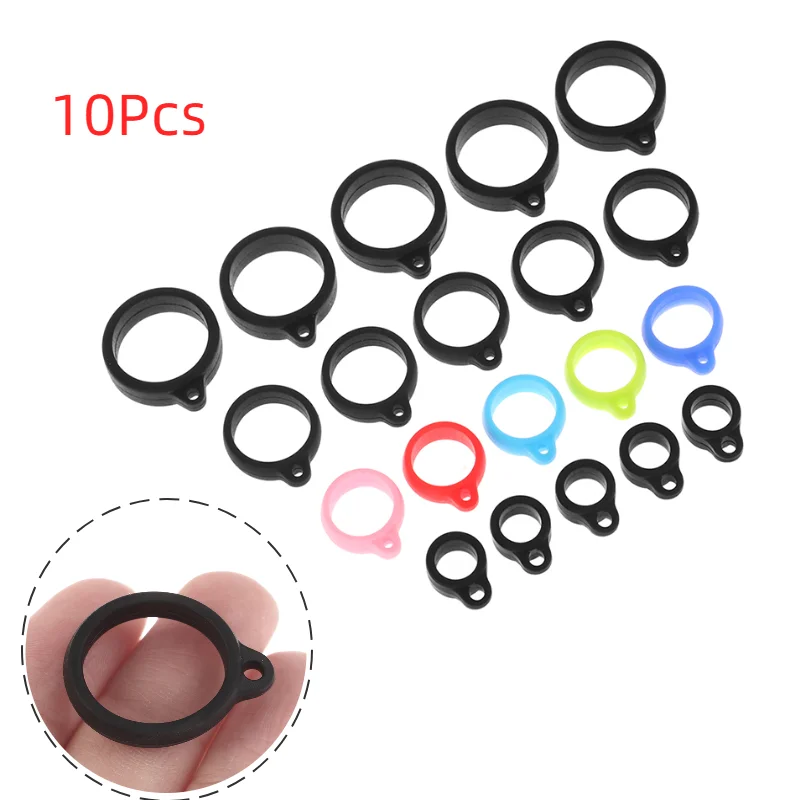 10Pcs Rubber Ring Rope Pen Lanyard Holder Soft Hoop Universal 8mm/13mm/20mm/16mm Silicone Ring Bands Silicon Rings