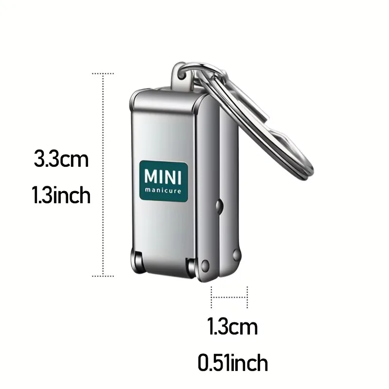 Mini Nail Clippers with Storage Stainless Steel Compact & Portable Nail Trimmer with Blade Angle Durable Manicure Tool view 4