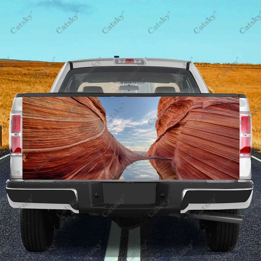 Abstract  Antelope Canyon Car Tail Trunk Protect Vinly Wrap Sticker Decal Car Hood Decoration Sticker for SUV Off-road Pickup