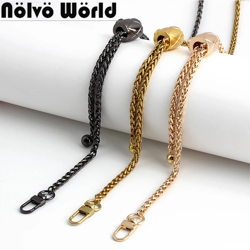 2/4/10PCS 6mm 107cm Balls Chain DIY Bag Chain Metal Adjustable Length For Shoulder Strap Crossbody Handbag High-end Accessories