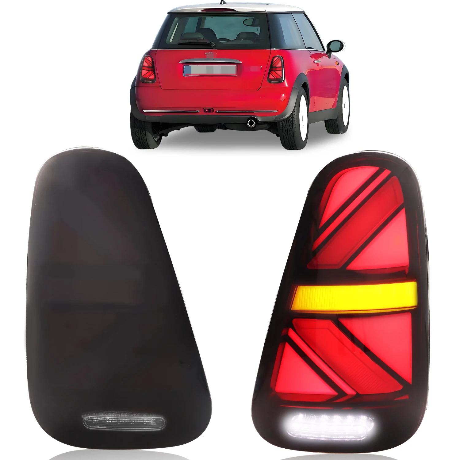 2Pcs Rear Tail Light Reverse Light Brake Light Backup Light LED For 2001 2002 2003 2004 2005 2006 BMW Mini Cooper R50 R52 R53