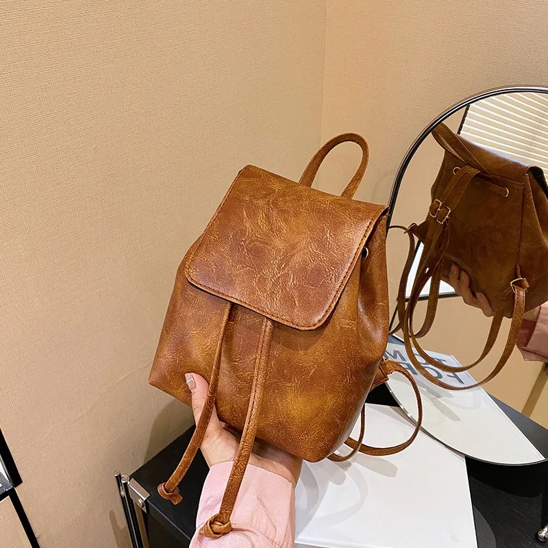 Mochila para Mujer, moda Retro marrón, bolsos De hombro para Mujer, lindas Mochilas para volver a la escuela, bolsos De diseñador, Mochilas De Hombre