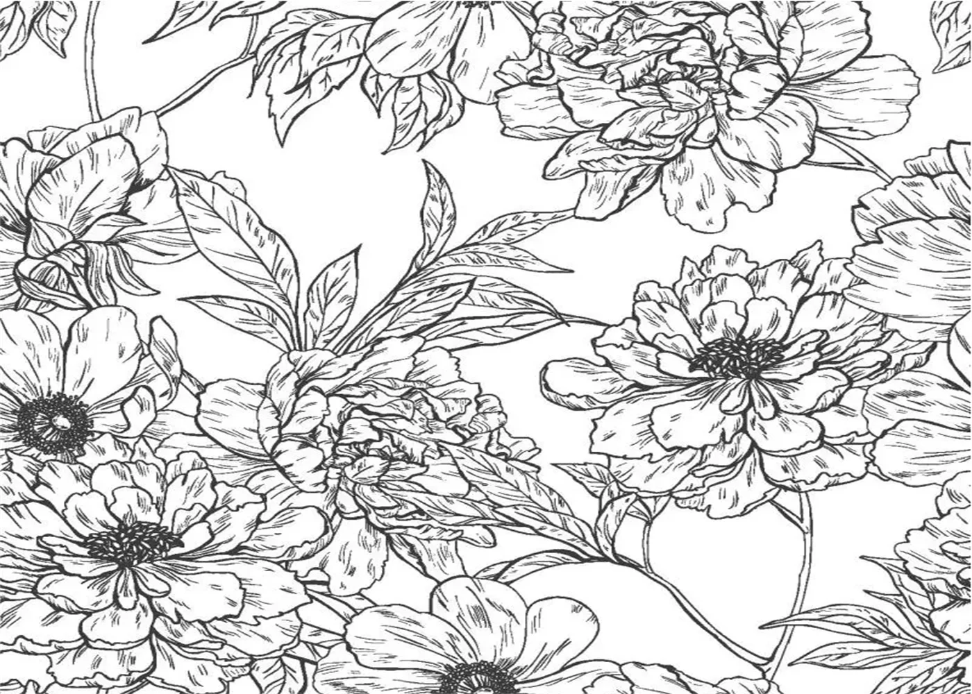 

Custom size mural White Black flower branches Wallpaper pastes removable wall decoration Home decor room design 3d wallpaper