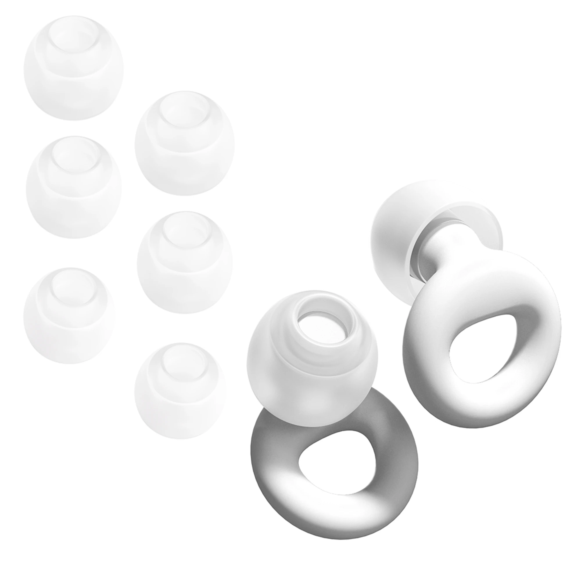 

Quiet Ear Plugs for Noise Reduction – Super Soft, Reusable Hearing Protection for Sleep,Swim, Work 8 Ear Tips in XS/S/M/L