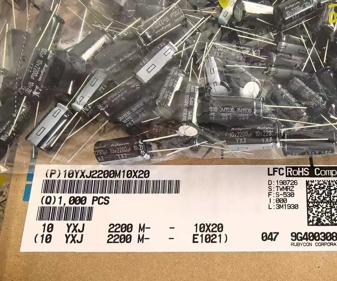 takefast-10yxj2200m-10v2200uf-yxj-10x20-original-rubycon-aluminum-electrolytic-capacitor-2200uf-10v-long-life-low-impedance