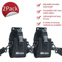 2PCS ABREEE MSC-20A Portable Walkie Talkie Nylon Case Holder Pouch Bag For Baofeng UV-5R UV-5RH UV-21 PRO V2 Quansheng Ham Radio