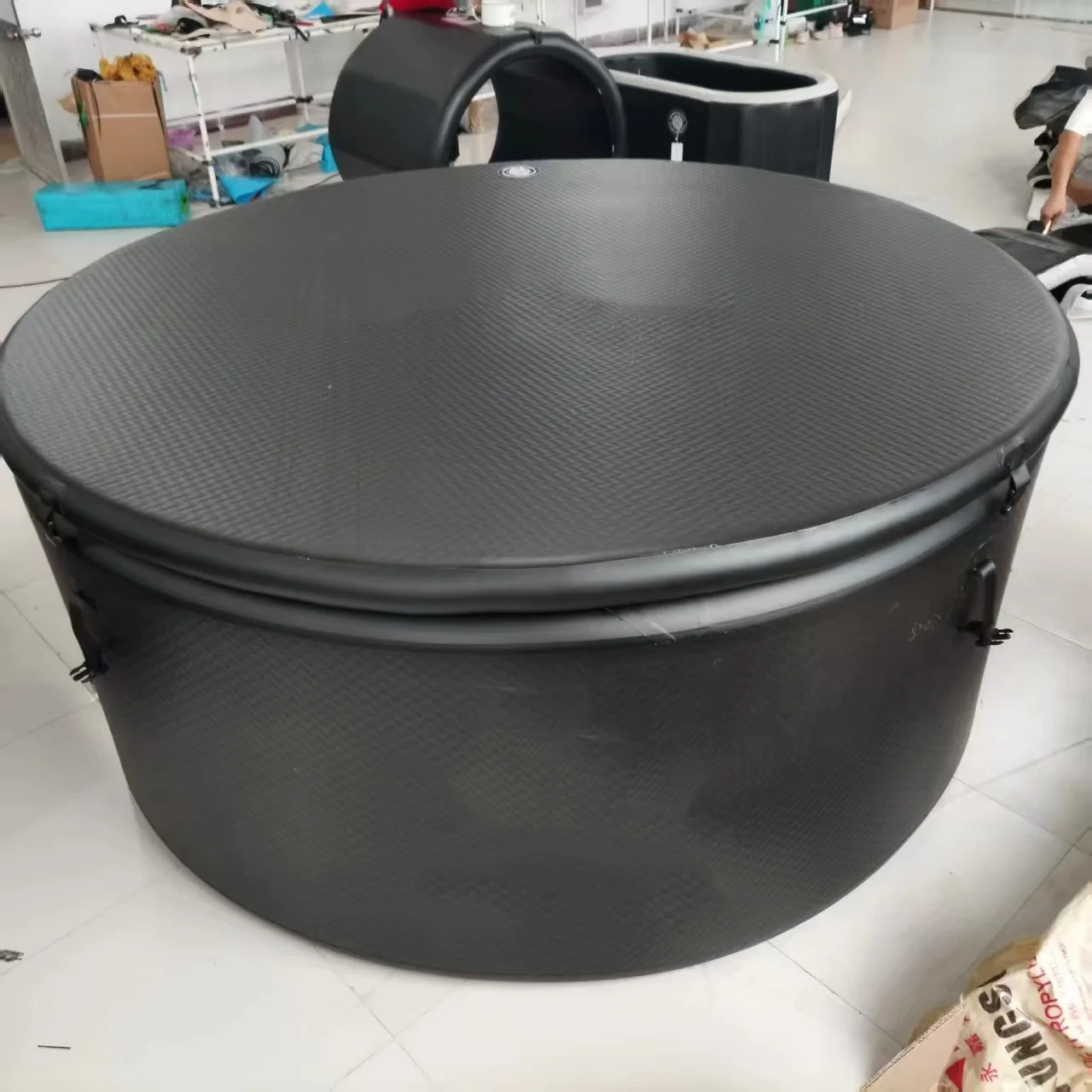 Inflatable Ice Bath Tub 200x200x80cm 4-6 Person Drop Stitch PVC Cold Plunge Pool Fitness Use Outdoor Indoor Custom Size System