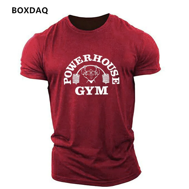 Gym Weightlifting Sports Men\'s T-Shirts Summer Short Sleeve Fitness Sports Male T Shirt  O-Neck Casual Loose Tops 6XL Plus Size