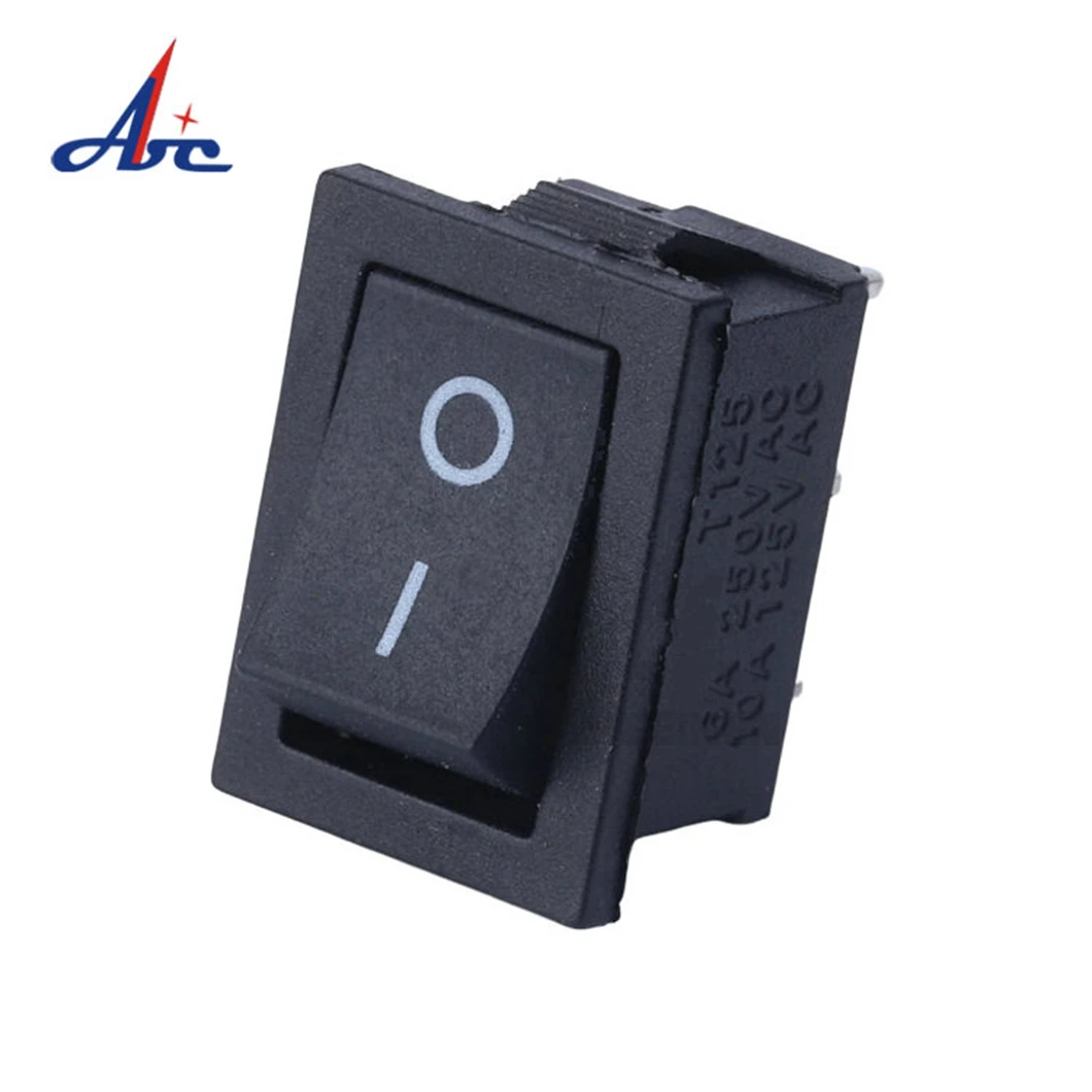 100Pcs KCD1-101 Series 3 Pin Rocker Switch Power Switches 6A/250V 10A/125V AC 2/3 Position Button Mounting 15x21mm