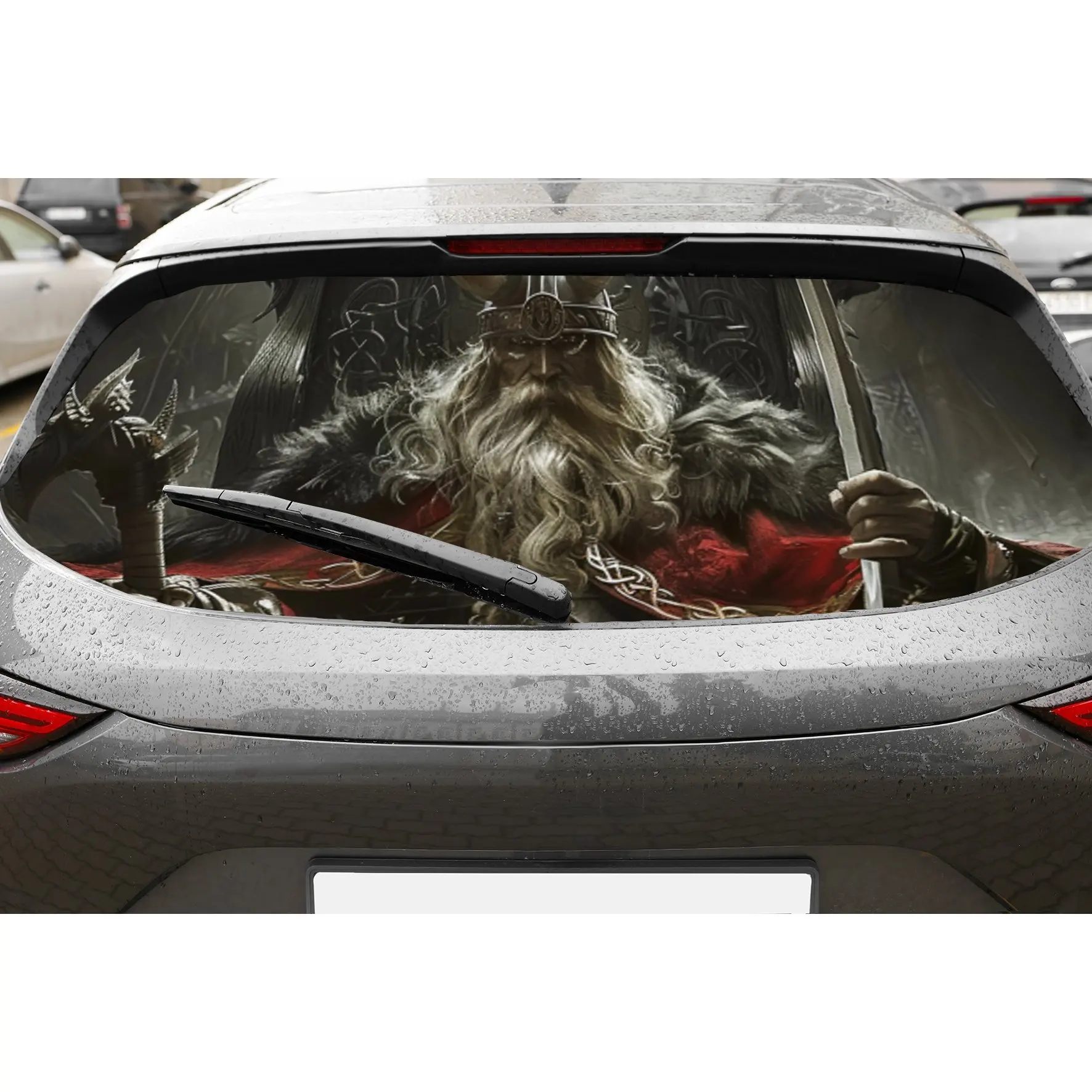 

Viking Lord ПВХ перфорированные автомобильные виниловые обертывания, прочная наклейка на заднее лобовое стекло автомобиля, водонепроницаемая наклейка на заднее окно автомобиля, улучшение конфиденциальности