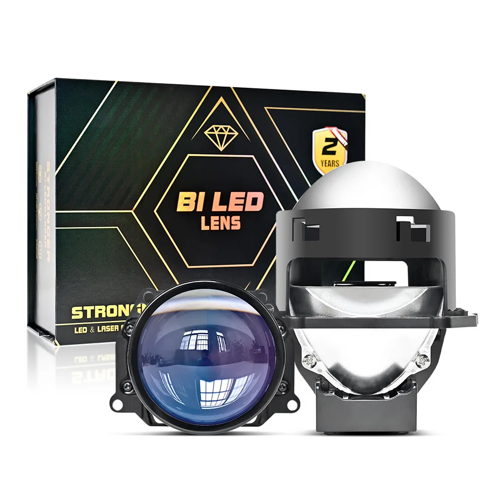 

140 Вт 3-дюймовый двухсветодиодный проектор для фар с двумя объективами, супер яркий двойной луч «рыбий глаз», подходит для проникновения H4 H7, обновление автомобильных аксессуаров
