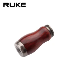 Ruke Fishing Spinning And Water-drop Fishing Reel Handle Accessory Red Sandalwood Material  For S/D  For Knob DIY High Quality