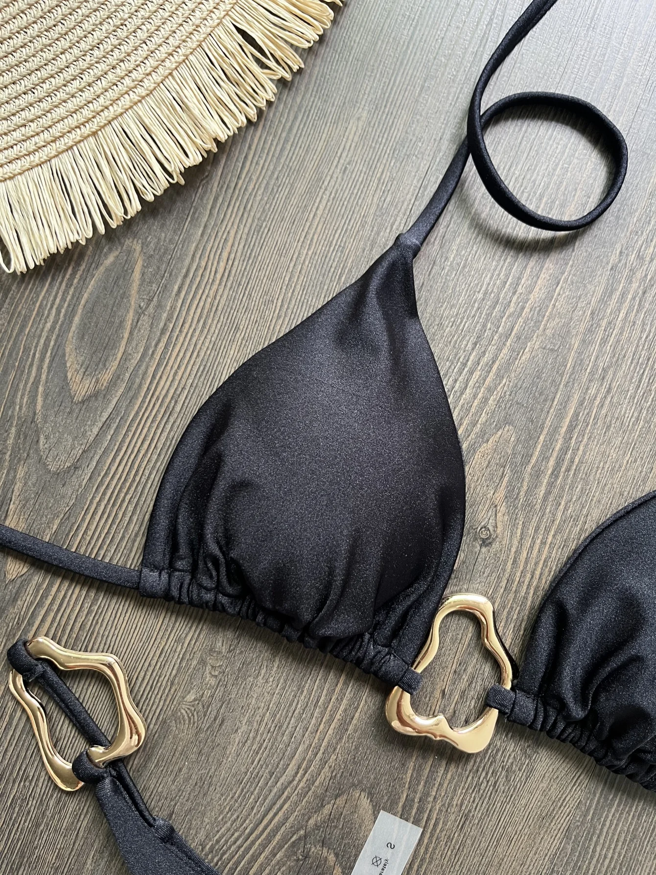 Metal Rings Halter Extreme Mini Micro Thong Bikini Female Swimsuit Women Swimwear Two-pieces Bikini Set Bather Bathing Suit Swim