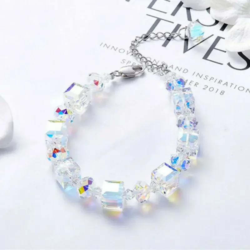 2025 Crystal Rhinestone Adjustable Bracelet Bangle Wedding Wristband Bridal Gift Jewelry Crystal Bracelet Gift for Girlfriend