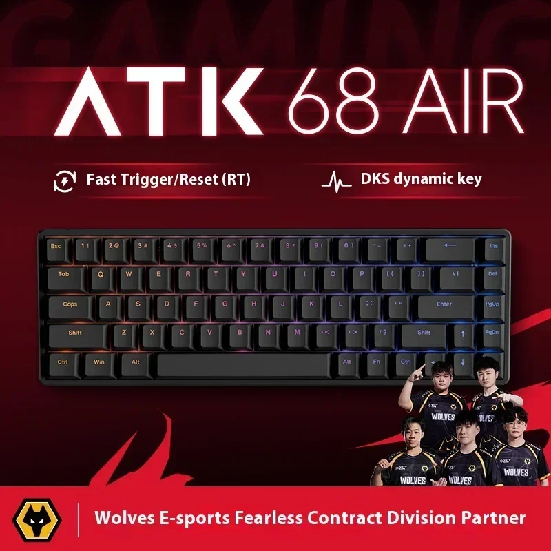 ATK ATK68 Air Magnetic Switch Mechanical Keyboard RGB Armor Limited Hot Swap Gasket V Hub Smart Speed E-Sports Gaming Keyboard