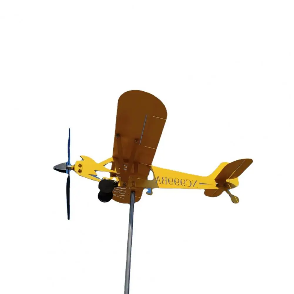 Fashion Wind Spinner Nice-looking Create Vitality Long Lasting 3D Airplane Outdoor Roof Wind Direction Indicator Ornament