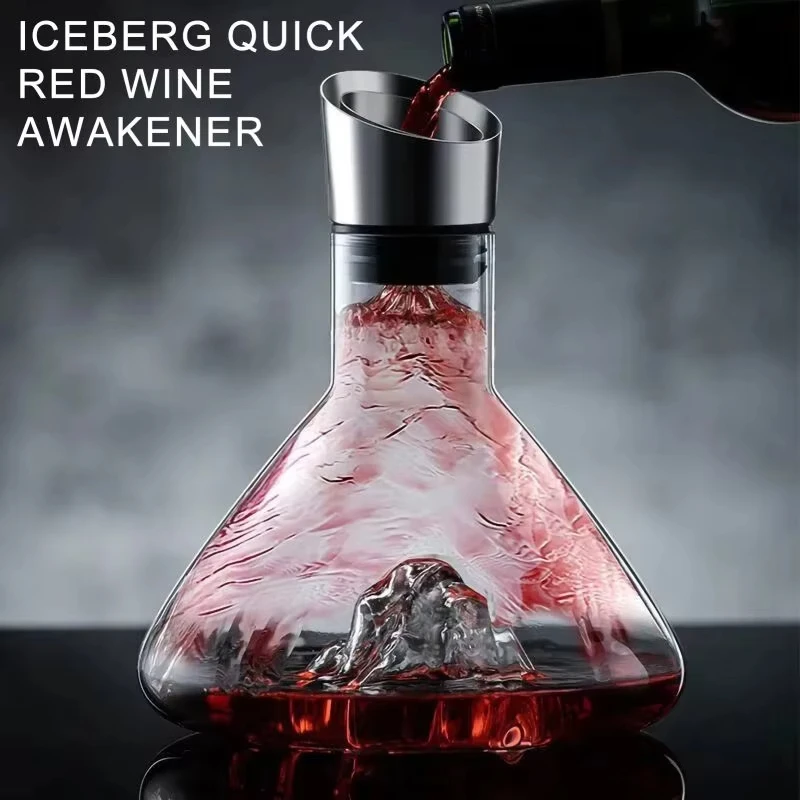 Iceberg Waterfall Red Wine Rapid Wine Decanter Crystal Glass Transparent Filtered Kingsford Wine Dispenser