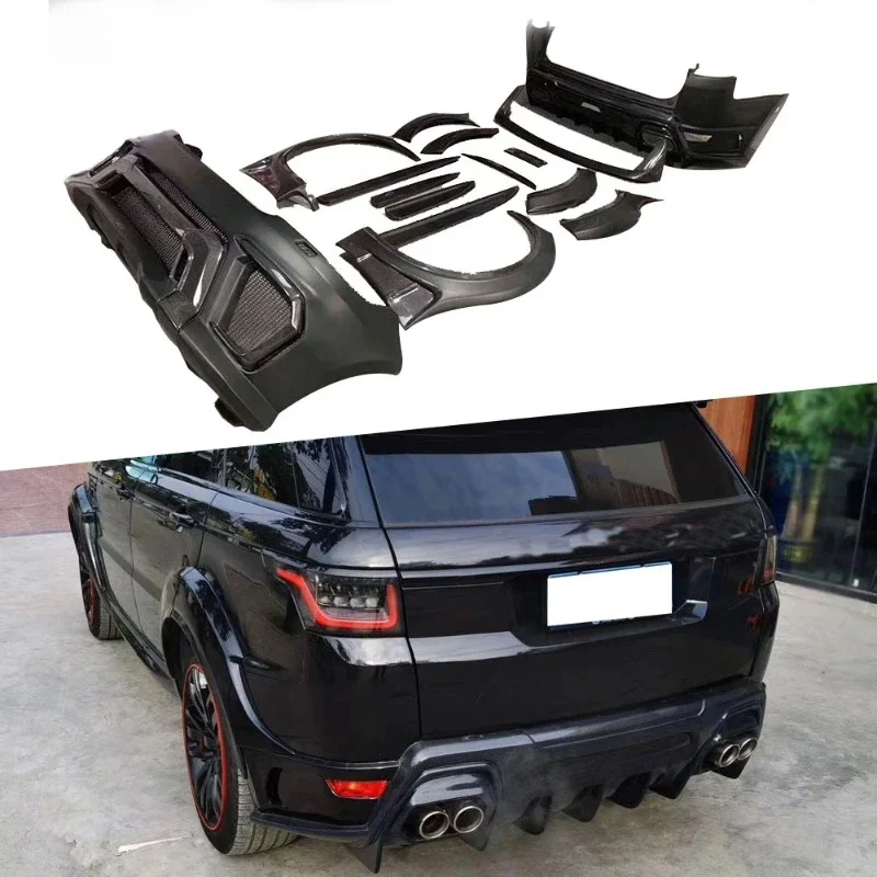 Carbon Fiber/ FRP Front Bumper Grill Wheel Eyebrows Rear Bumper Spoiler for Land Rover Range Rover Sport 2014-2017 Body Kit