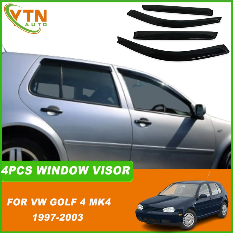 

For VW Golf 4 Mk4 1997 1998 1999 2000 2001 2002 2003 Weathershield Sun Rain Deflector Guard Car Window Deflector