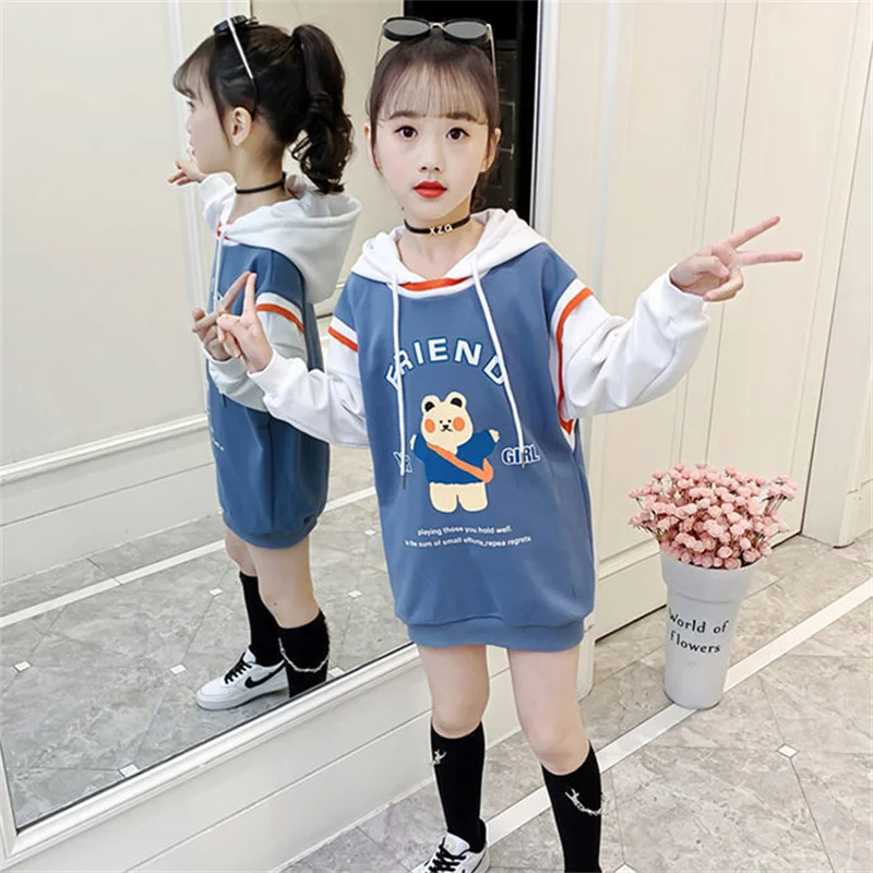 Mädchen Hoodies Sweatshirts Jacke 2022 Stilvolle Frühling Herbst Top Verdicken Pullover Fleece Tops Baumwolle Kleinkind Pullover Baby der Kid