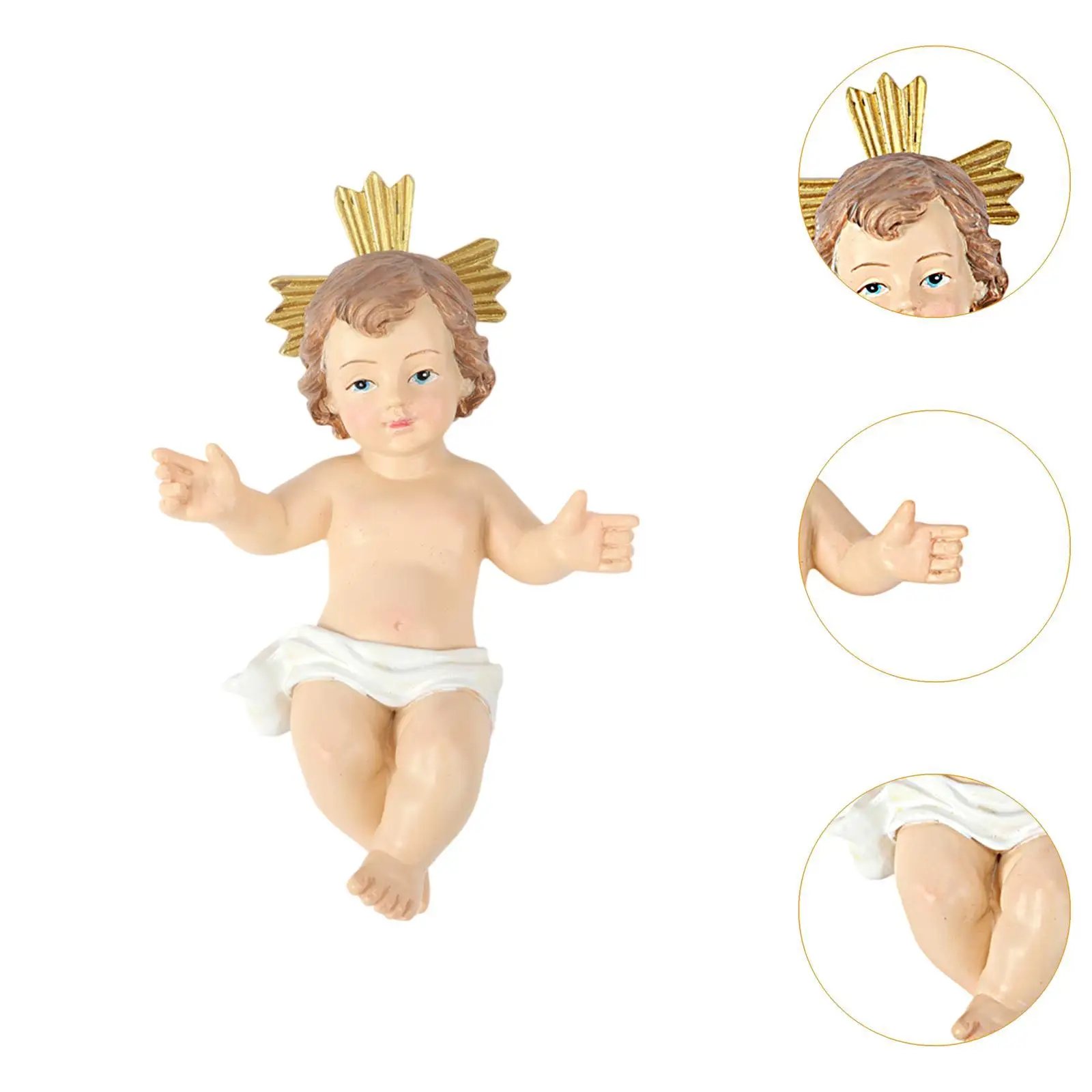 Krippenset Crafts Collection Jesus Statue für Wohnzimmer Indoor Desktop